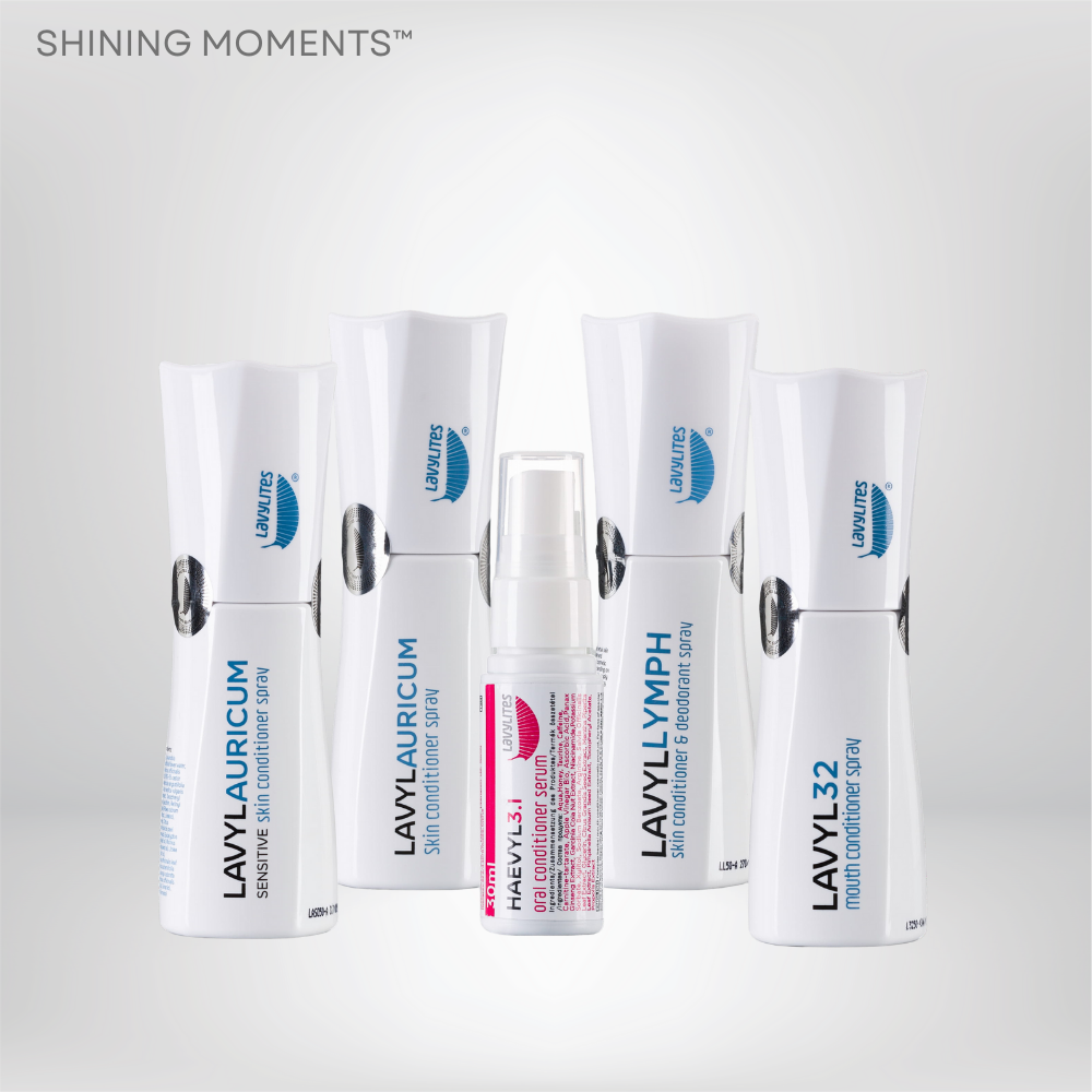 Start-Set klein 5 Stück: Original Lavylites Lavyl Auricum Sensitive, Lavyl Auricum, Lavyl 32, Lavyl Lymph, Haevyl 3.I