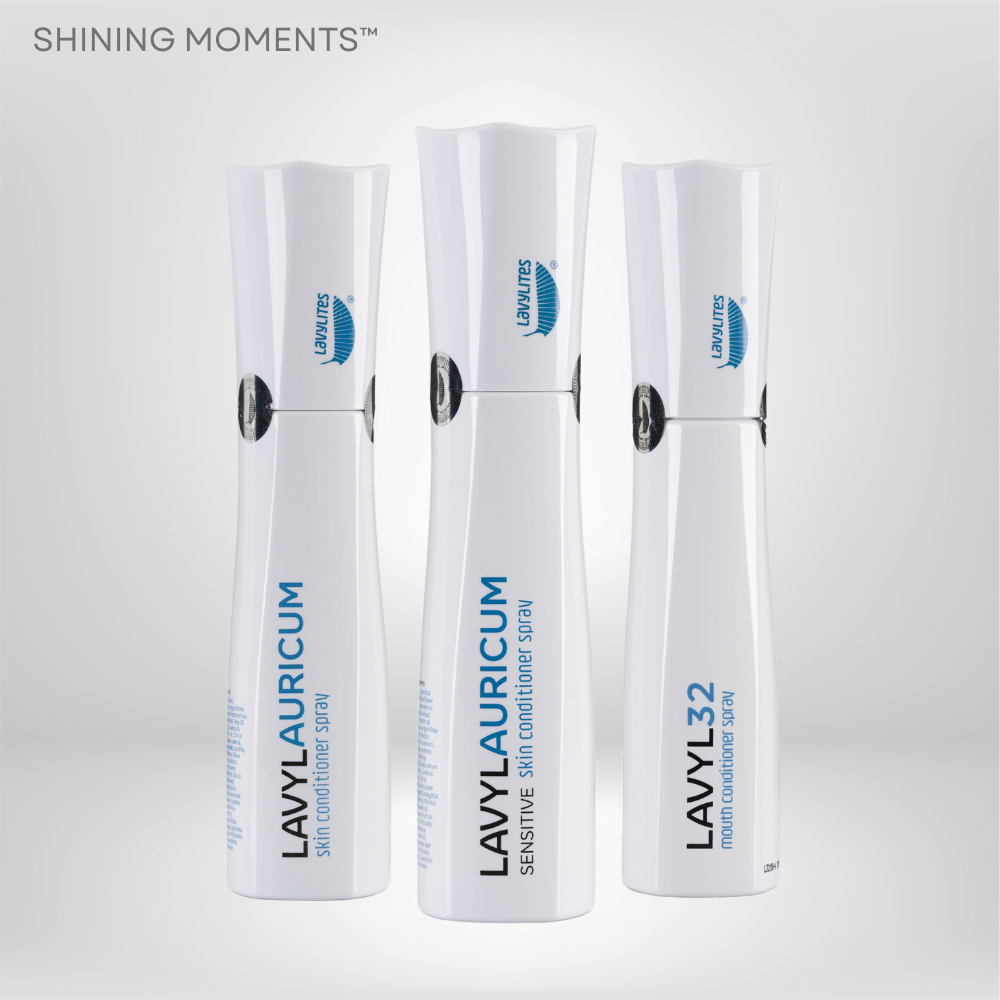 Probierset 3x 150ml Sprays: Original Lavylites Lavyl Auricum, Lavyl Auricum Sensitive, and Lavyl 32 spray